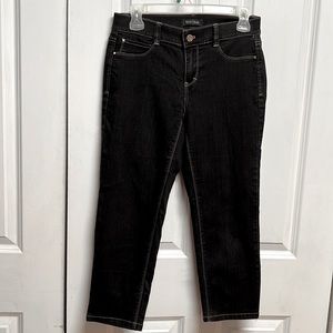 White House Black Denim Market Black Low Rise Stretch Skinny Leg Jeans Size S